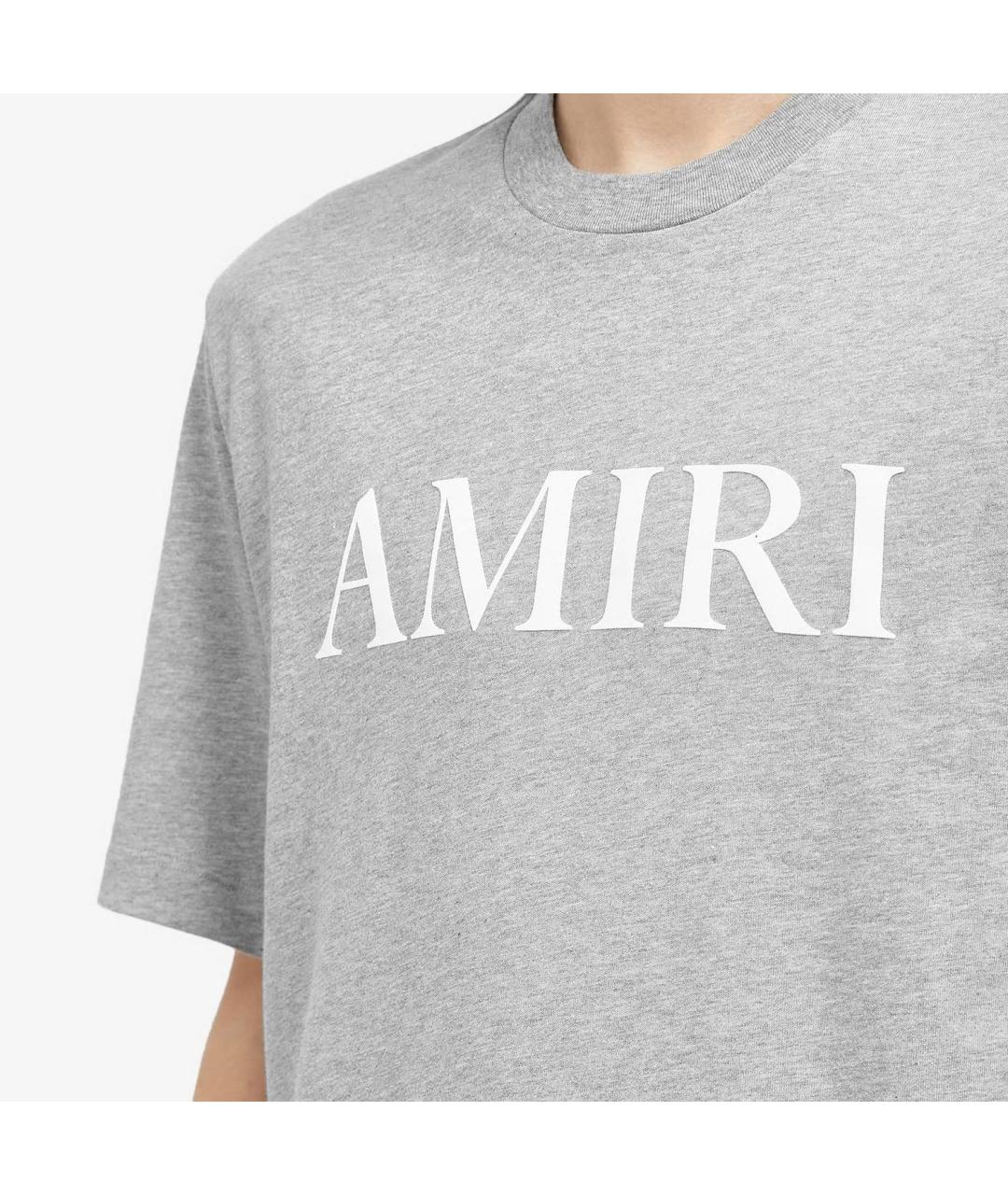 AMIRI Серая хлопковая футболка, фото 5