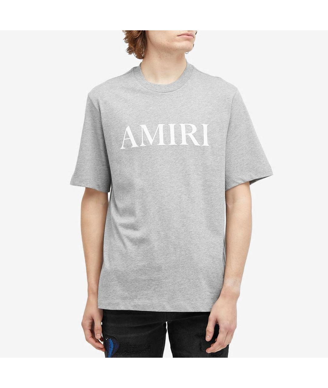 AMIRI Серая хлопковая футболка, фото 2