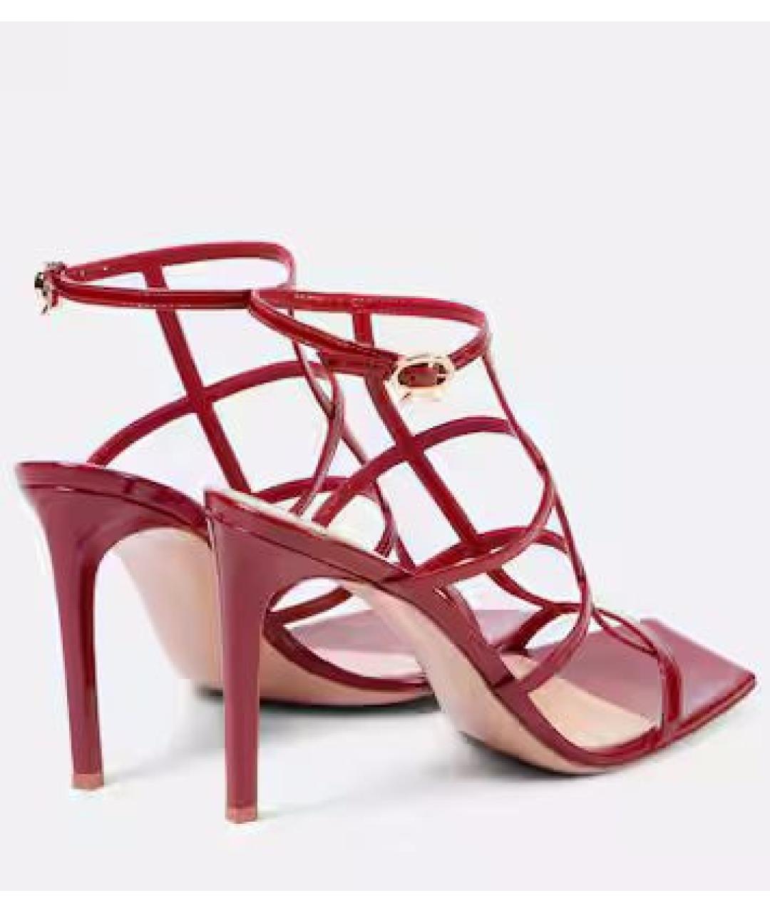 GIANVITO ROSSI Красные кожаные босоножки, фото 2