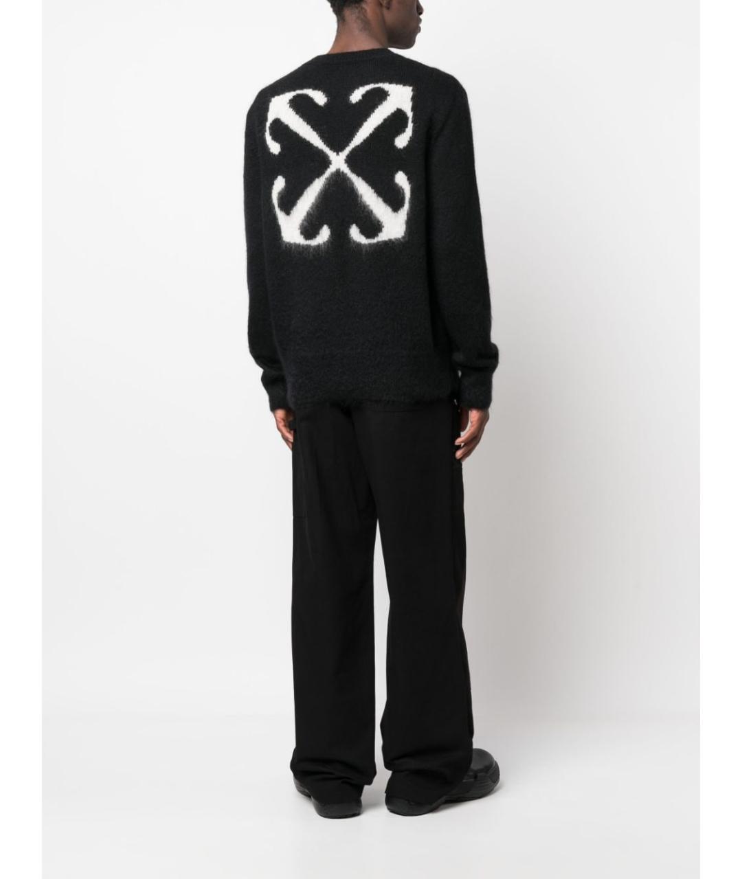 OFF-WHITE Черный шерстяной джемпер / свитер, фото 2