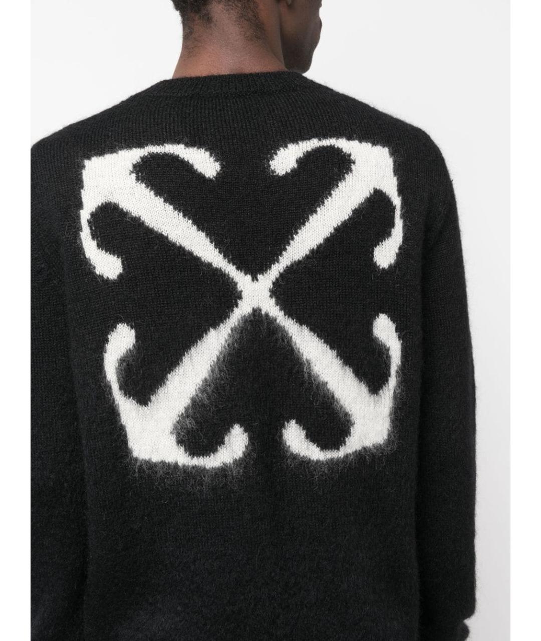 OFF-WHITE Черный шерстяной джемпер / свитер, фото 5
