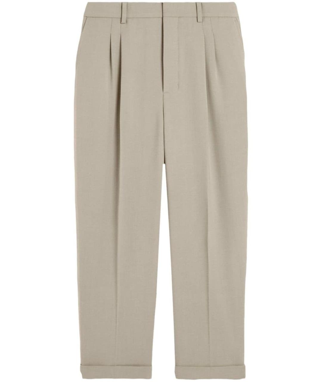 Ami Paris Серые шерстяные повседневные брюки, фото 1