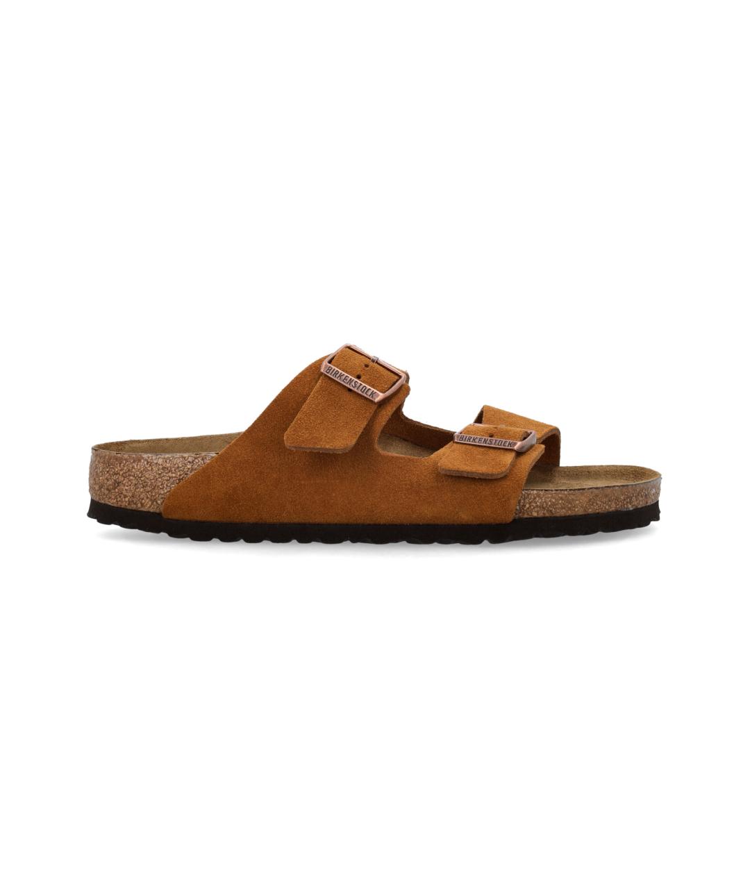 BIRKENSTOCK Коричневые кожаные сандалии, фото 1