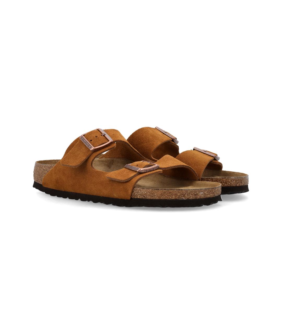 BIRKENSTOCK Коричневые кожаные сандалии, фото 2