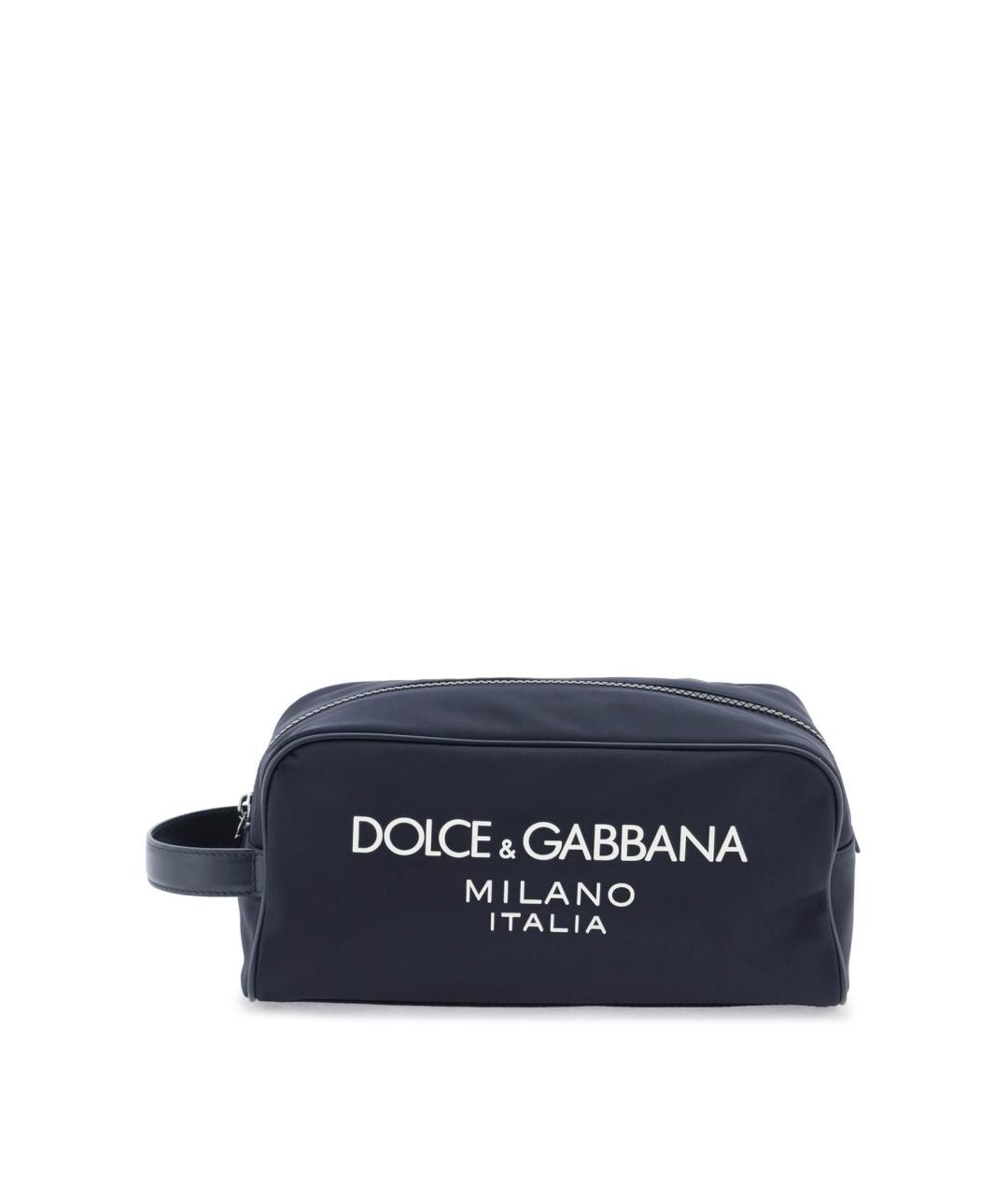 DOLCE&GABBANA Синяя синтетическая барсетка, фото 2