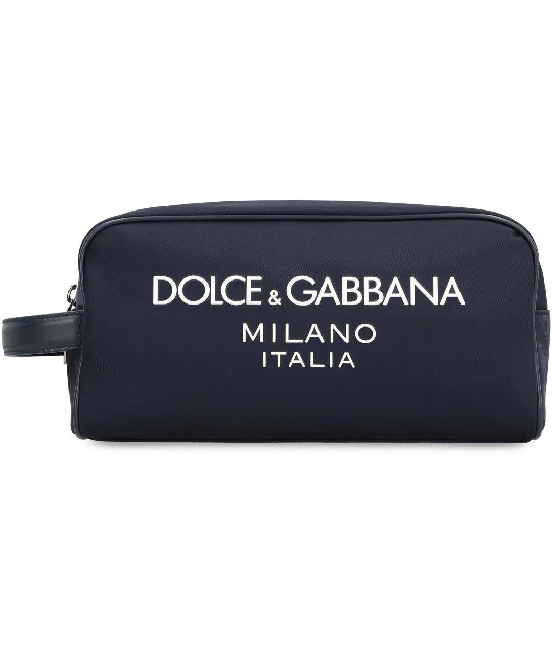 DOLCE&GABBANA Синяя синтетическая барсетка, фото 1