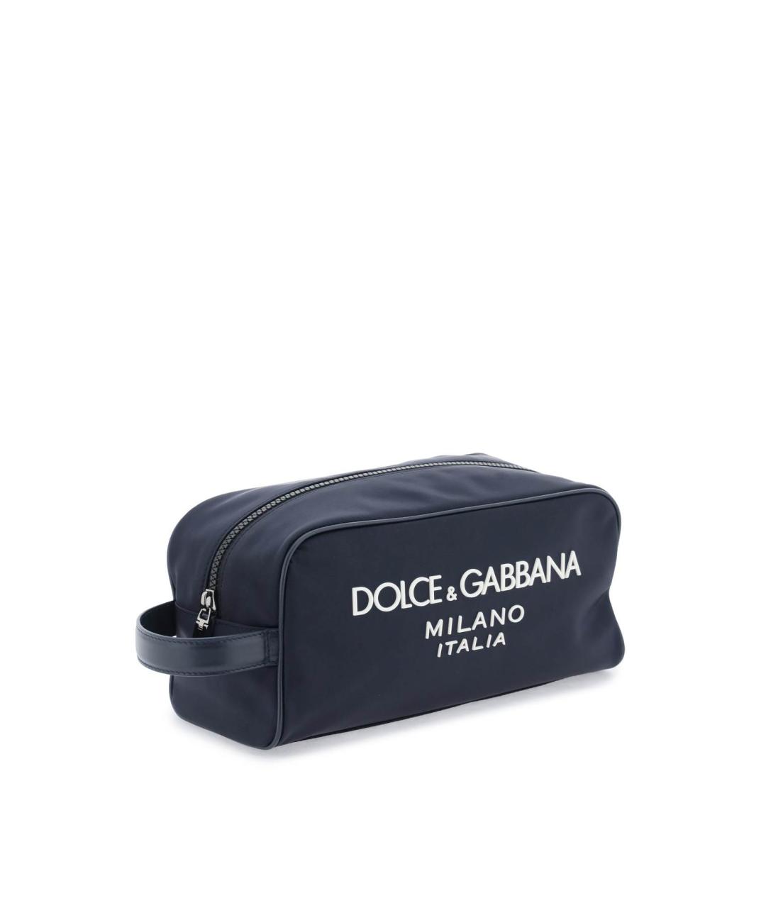 DOLCE&GABBANA Синяя синтетическая барсетка, фото 4