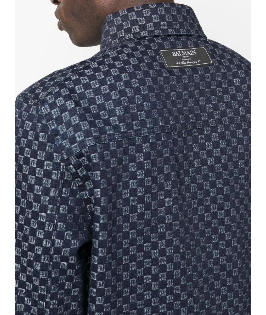 BALMAIN Синяя хлопковая куртка, фото 4