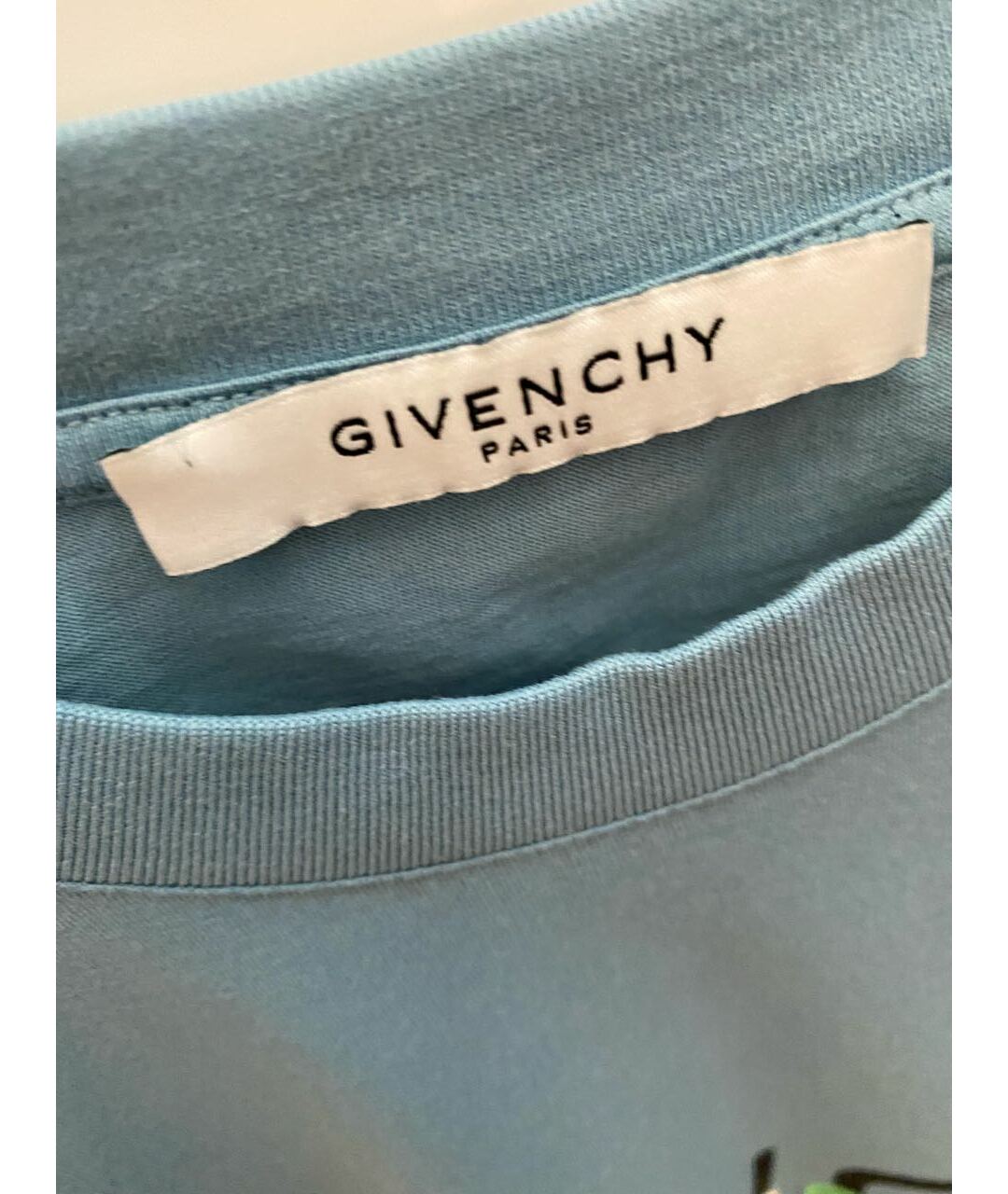 GIVENCHY Голубая хлопковая футболка, фото 3