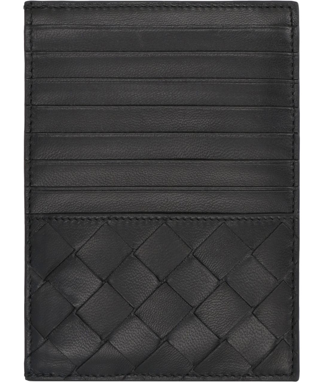 BOTTEGA VENETA Черный кожаный кошелек, фото 2