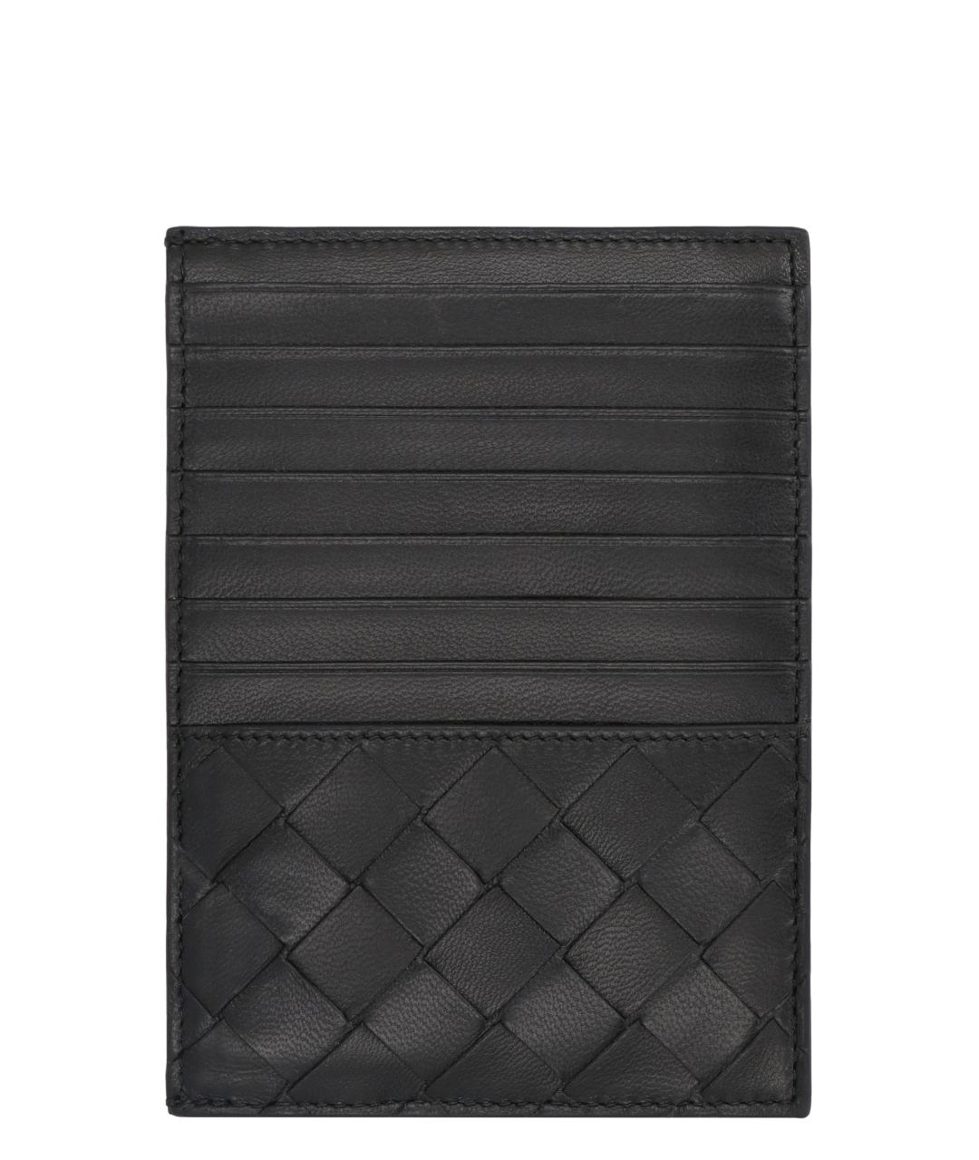 BOTTEGA VENETA Черный кожаный кошелек, фото 1