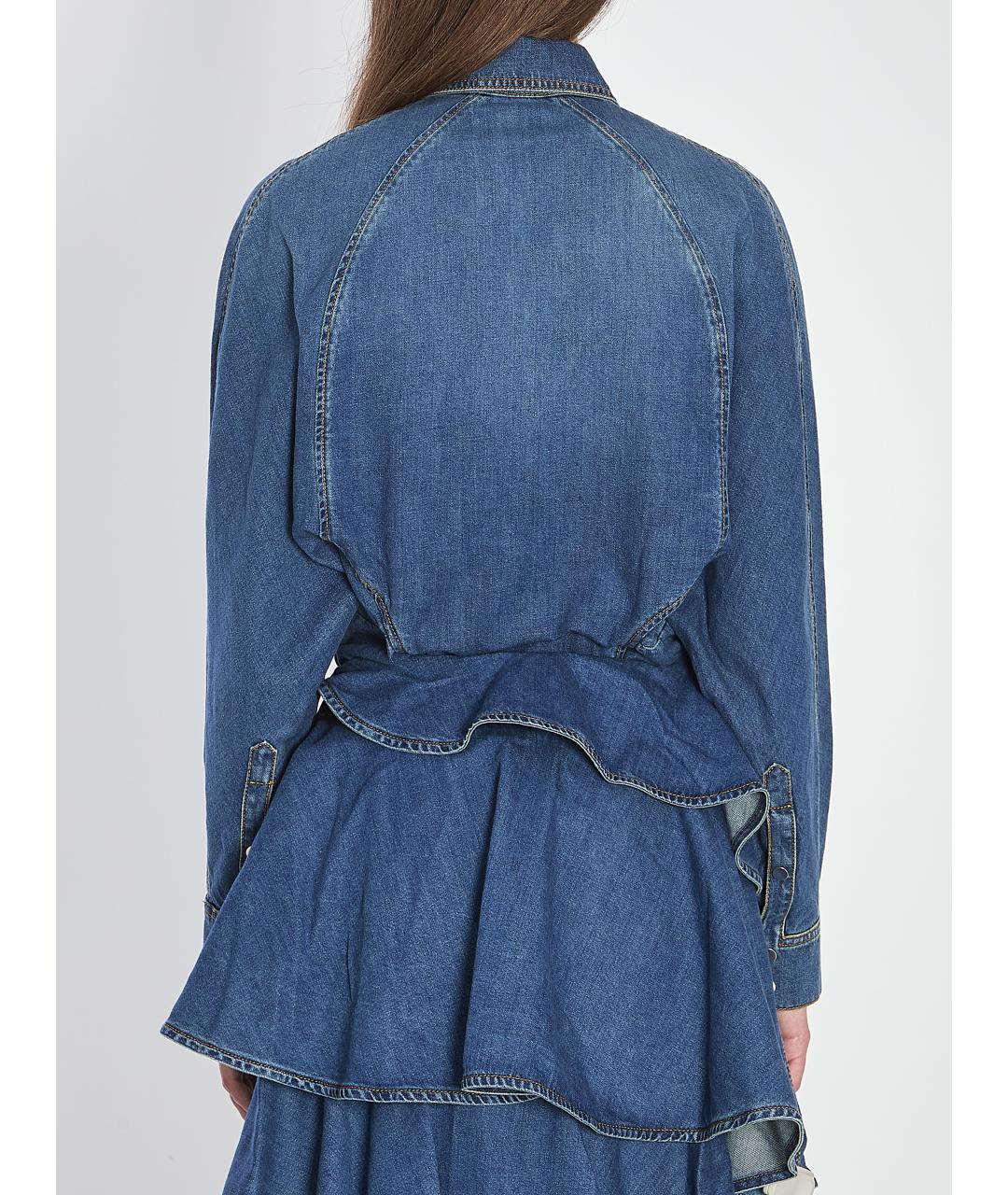 ALAIA Синяя хлопковая рубашка, фото 5