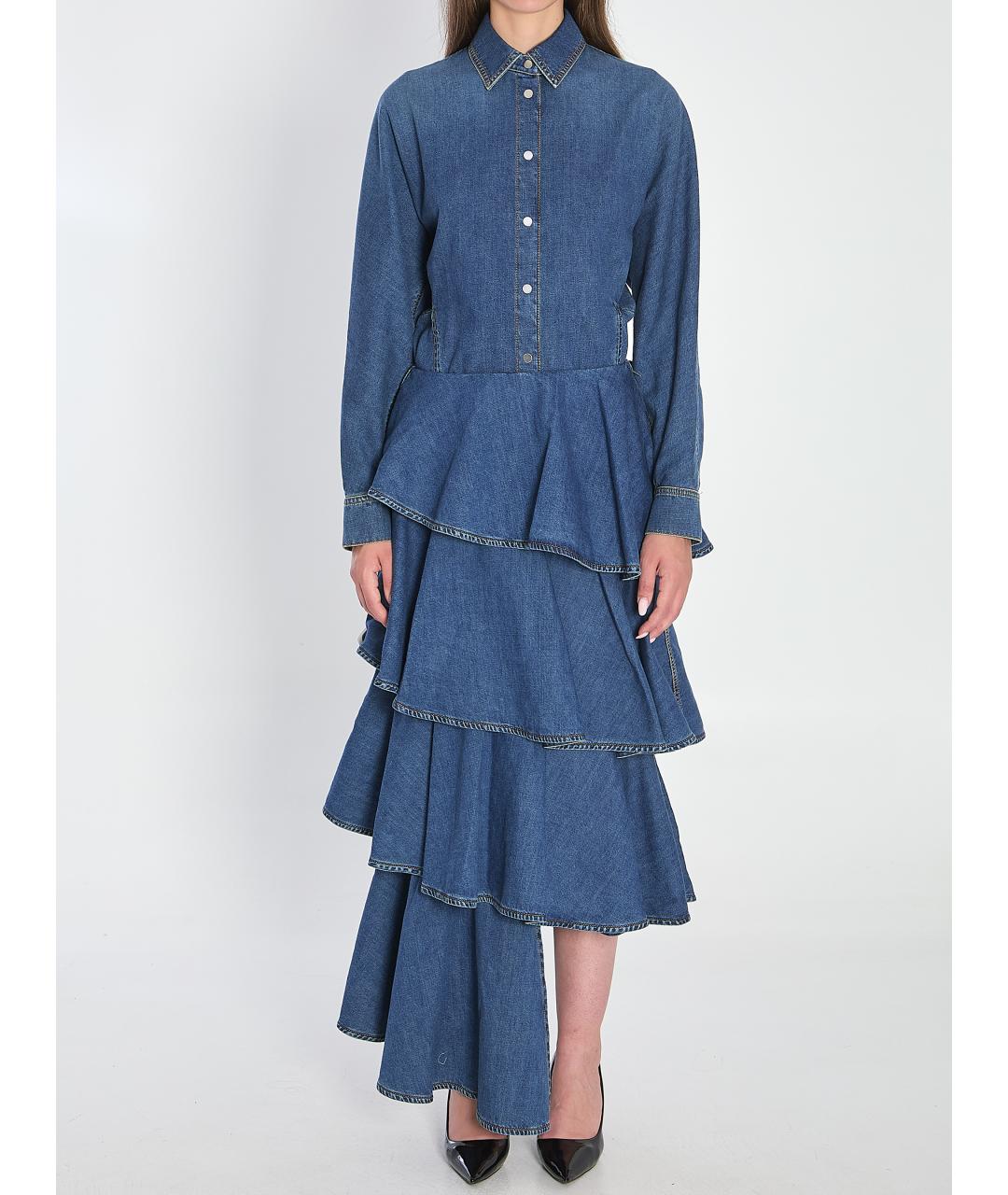 ALAIA Синяя хлопковая рубашка, фото 6