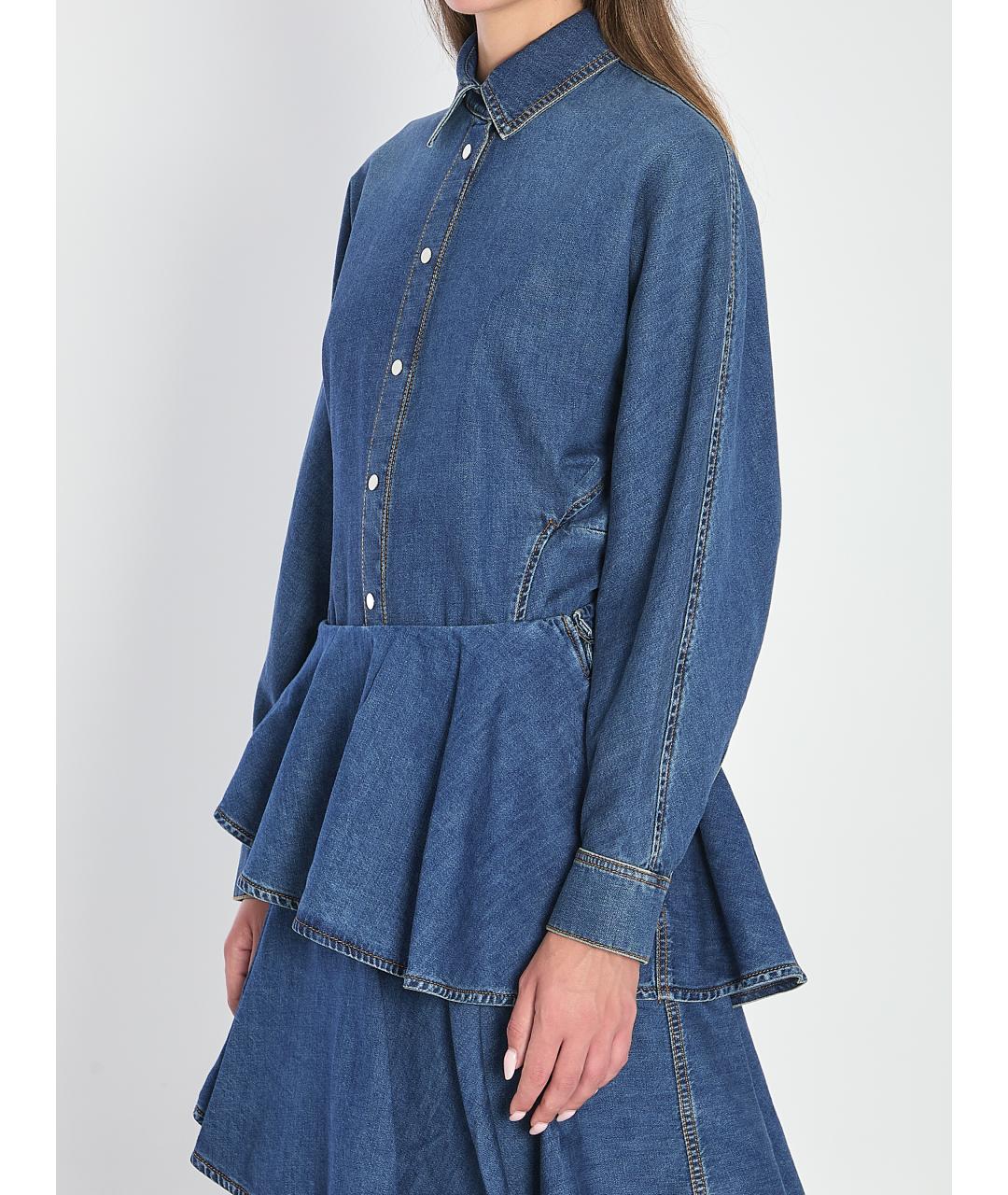 ALAIA Синяя хлопковая рубашка, фото 3