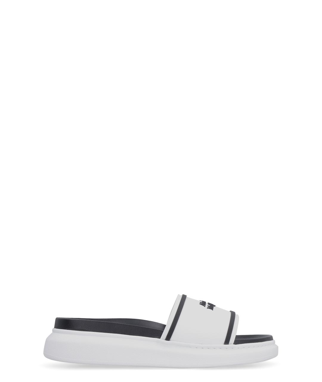 ALEXANDER MCQUEEN Белые шлепанцы, фото 1