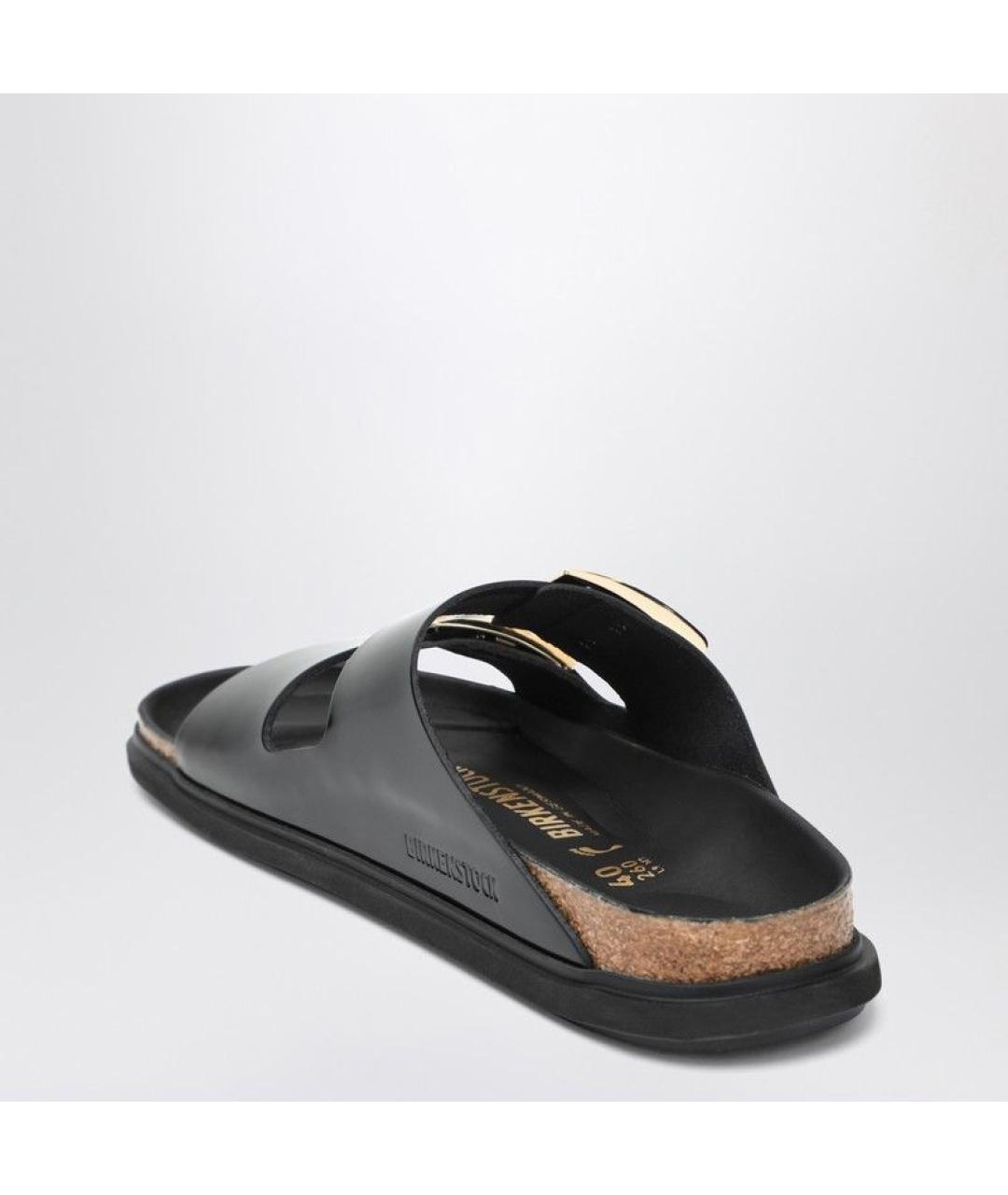 BIRKENSTOCK Черные кожаные сандалии, фото 3
