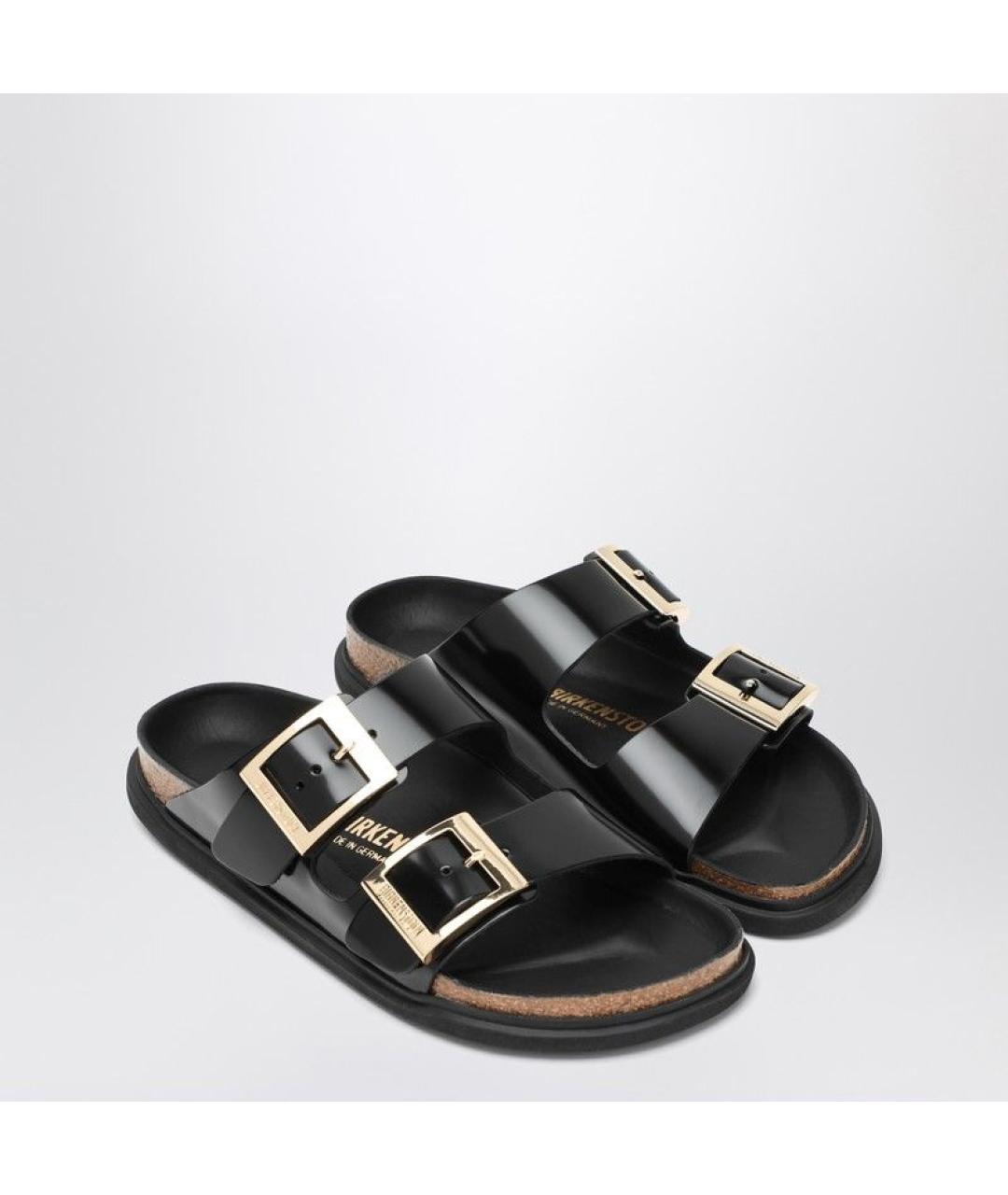 BIRKENSTOCK Черные кожаные сандалии, фото 2