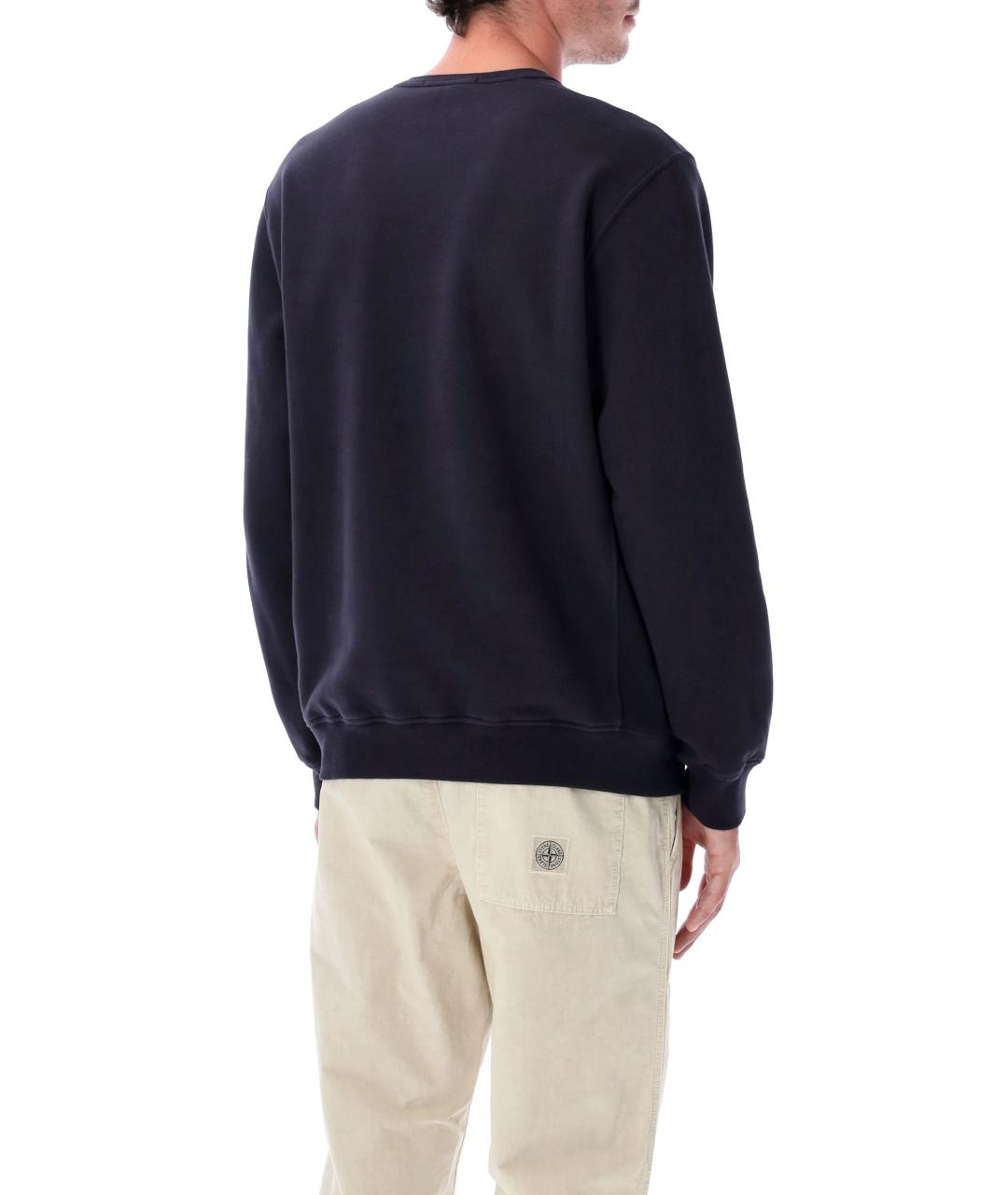 STONE ISLAND Синий хлопковый джемпер / свитер, фото 3