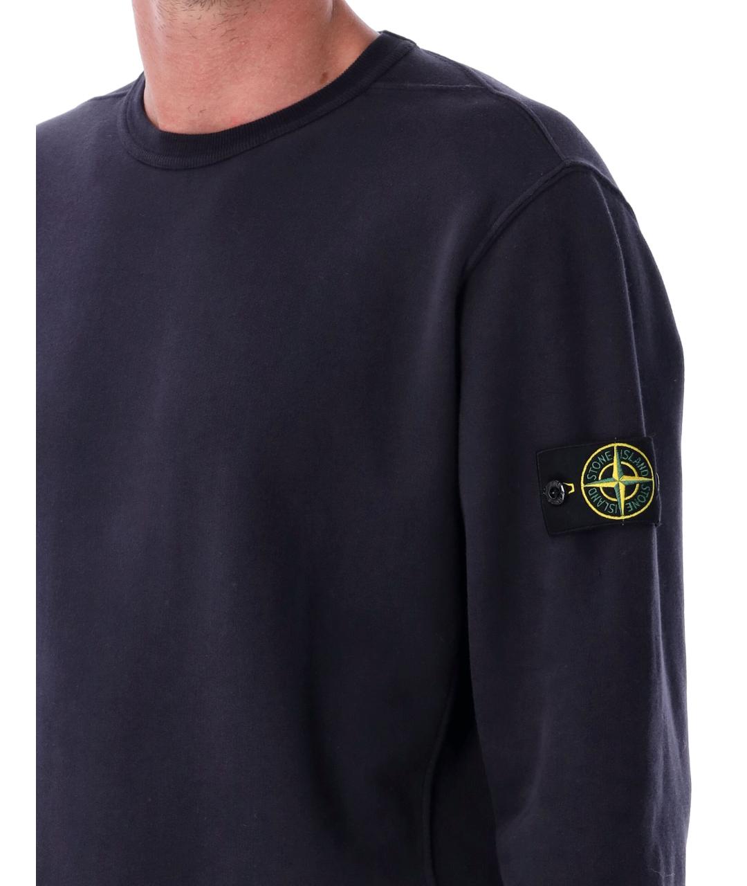 STONE ISLAND Синий хлопковый джемпер / свитер, фото 4