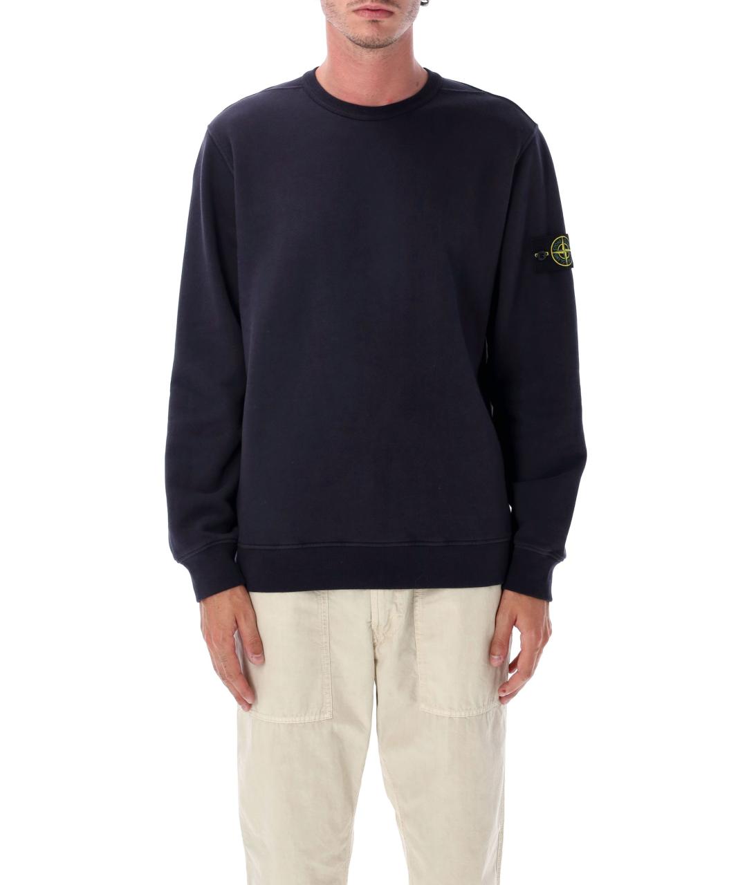 STONE ISLAND Синий хлопковый джемпер / свитер, фото 2