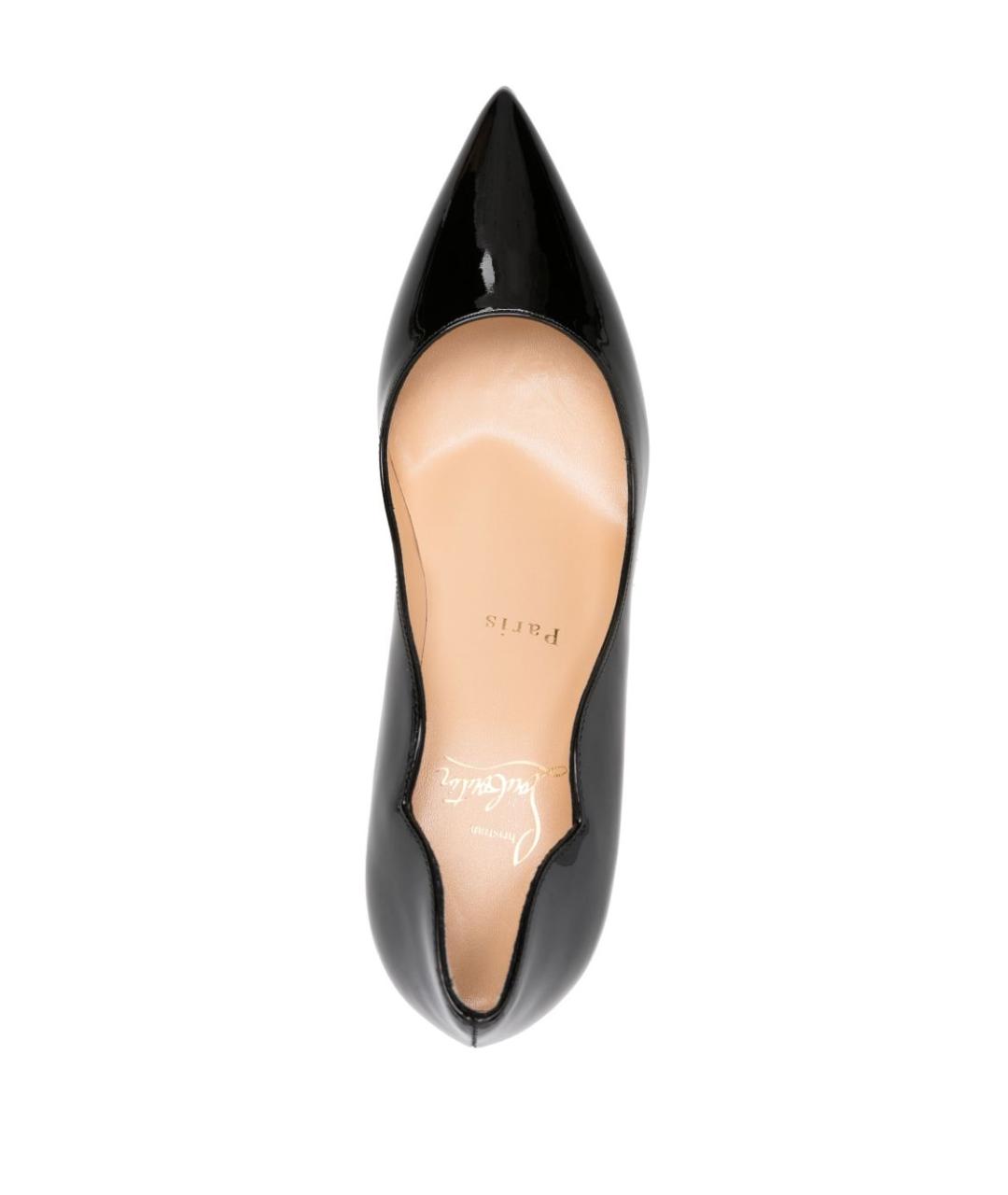 CHRISTIAN LOUBOUTIN Черные кожаные туфли, фото 3