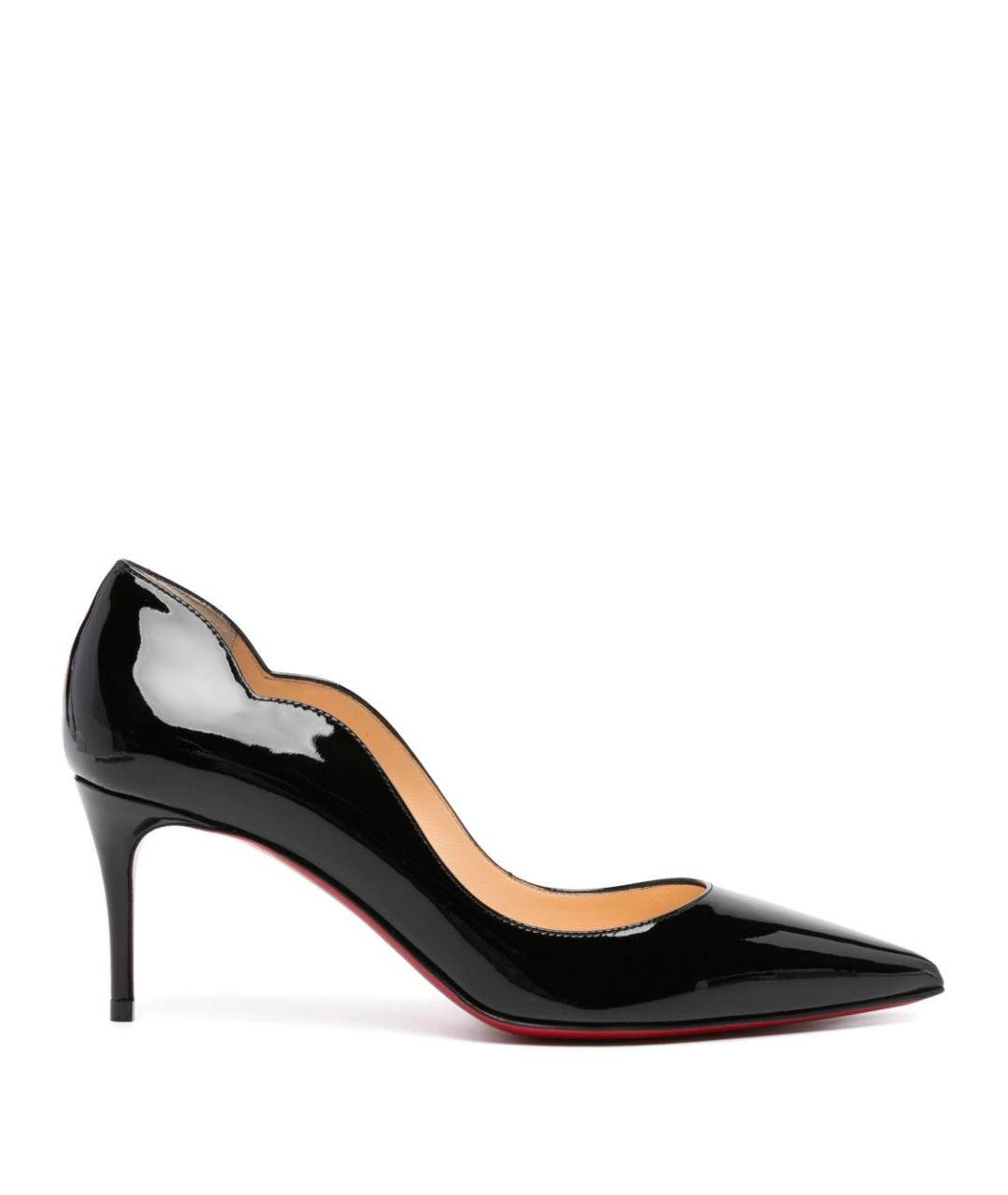 CHRISTIAN LOUBOUTIN Черные кожаные туфли, фото 1