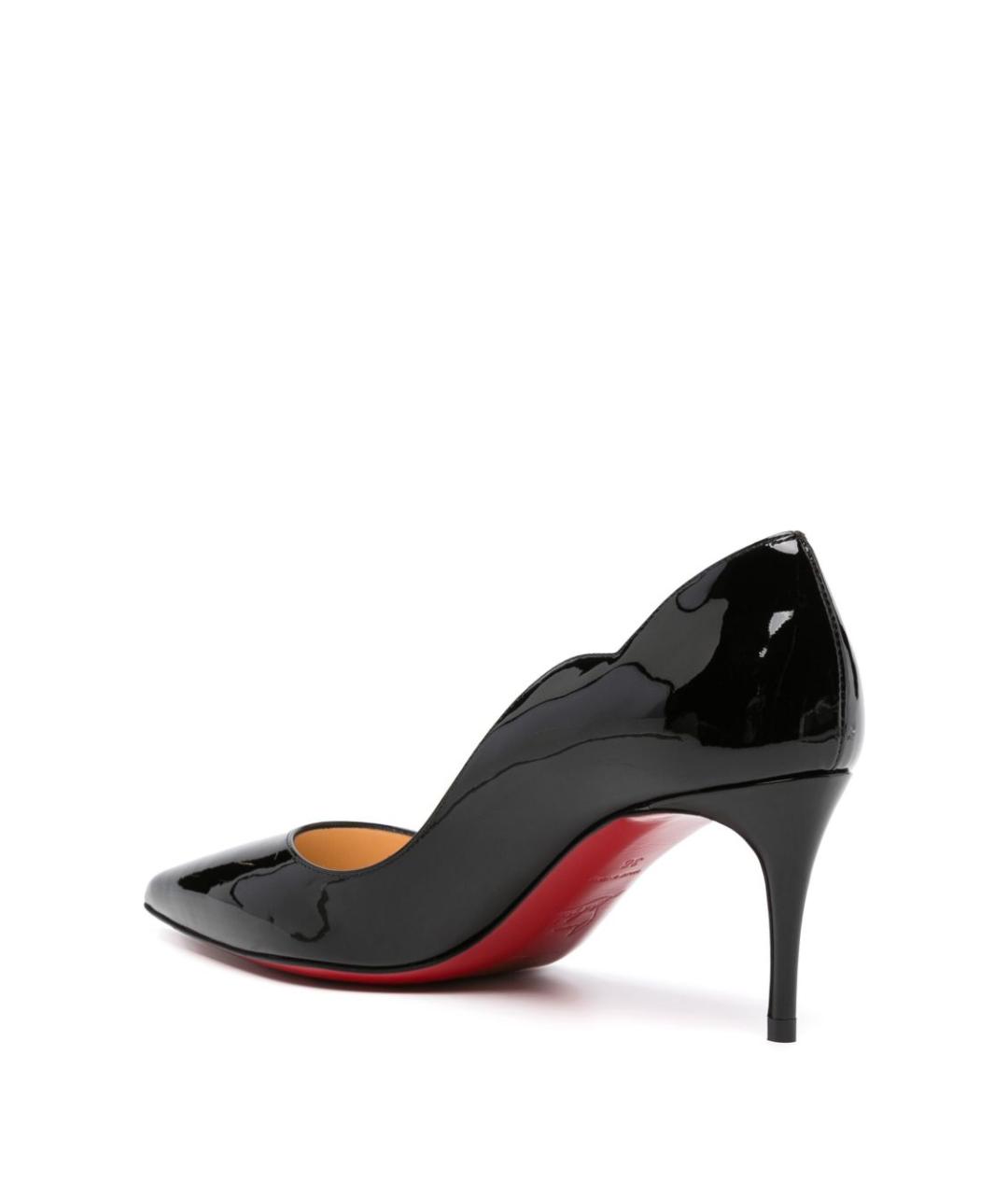 CHRISTIAN LOUBOUTIN Черные кожаные туфли, фото 4