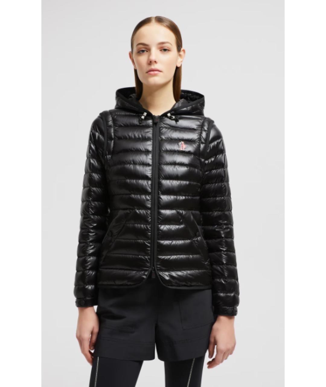 MONCLER Черная полиамидовая куртка, фото 2