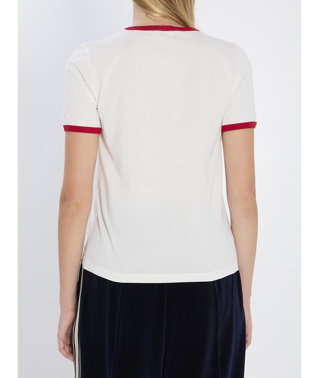 CELINE Белая хлопковая футболка, фото 5