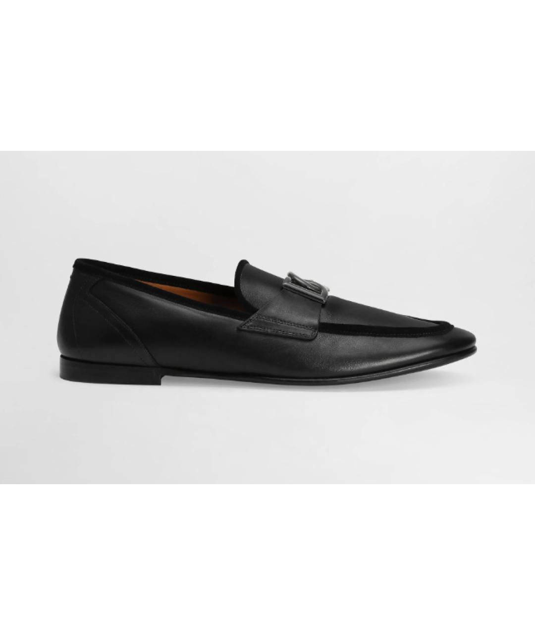DOLCE&GABBANA Черные кожаные лоферы, фото 5