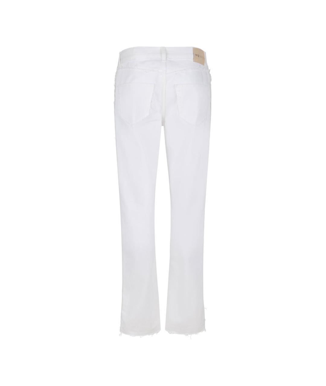 ALEXANDER MCQUEEN Белые хлопковые прямые джинсы, фото 2