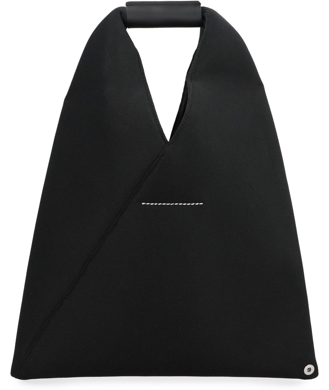 MM6 MAISON MARGIELA Черная синтетическая сумка с короткими ручками, фото 4