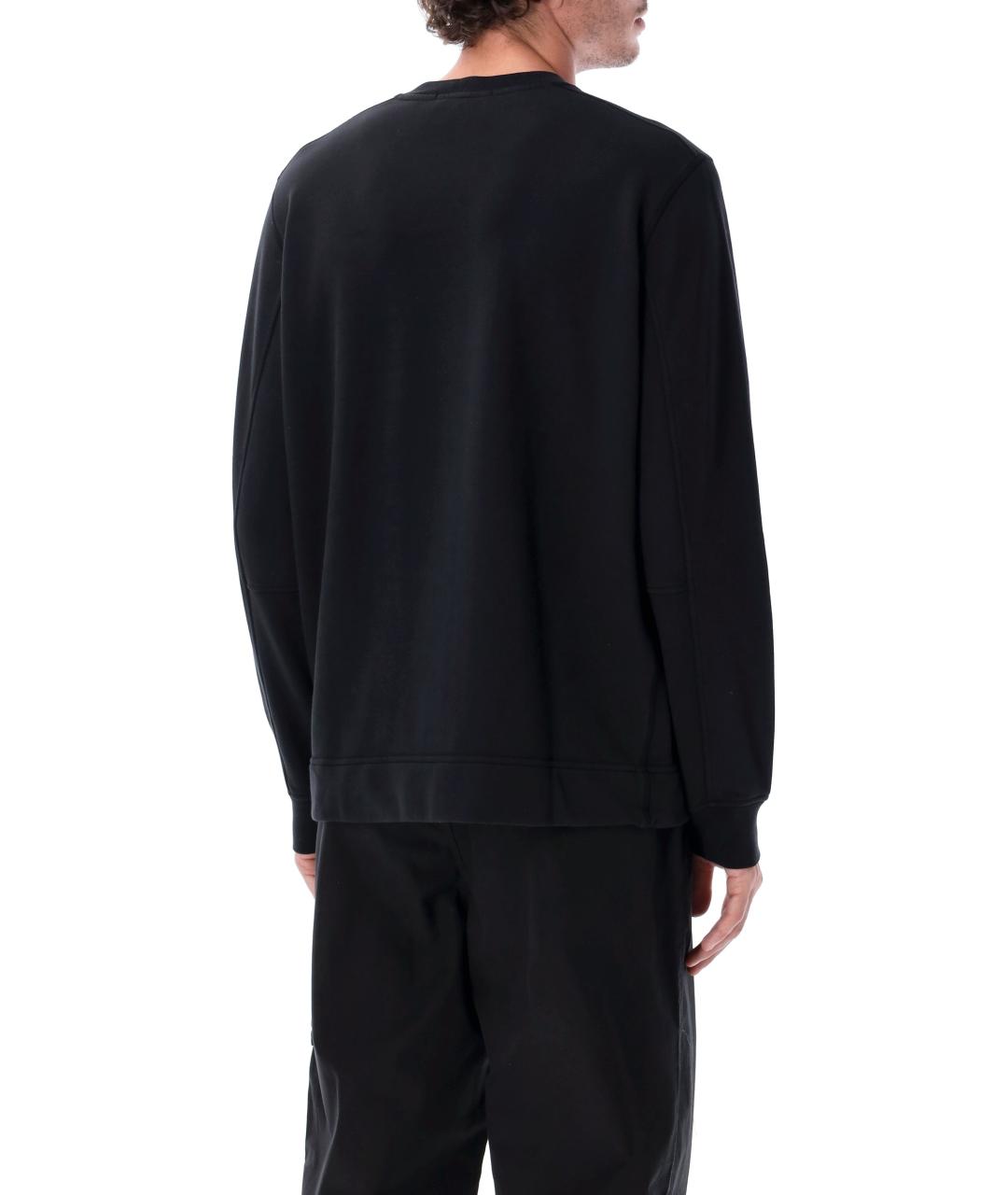 STONE ISLAND Черный хлопковый джемпер / свитер, фото 2