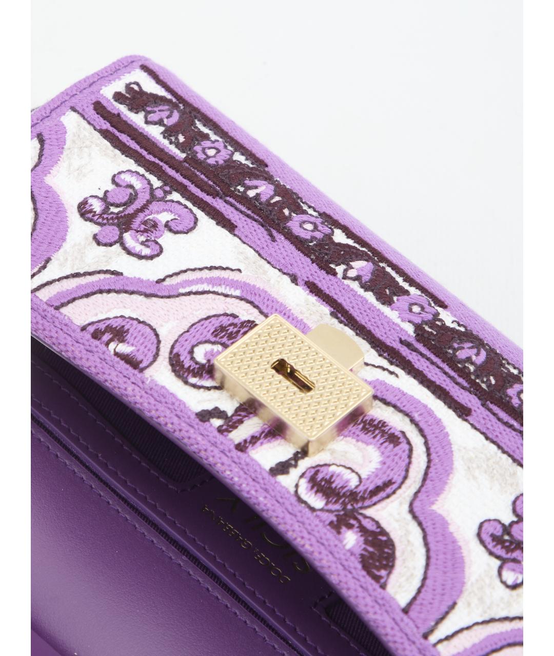 DOLCE&GABBANA Фуксия жаккардовая сумка через плечо, фото 4