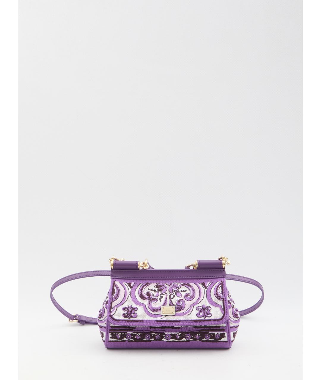 DOLCE&GABBANA Фуксия жаккардовая сумка через плечо, фото 6