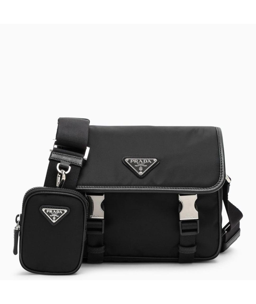 PRADA Черная синтетическая сумка на плечо, фото 3