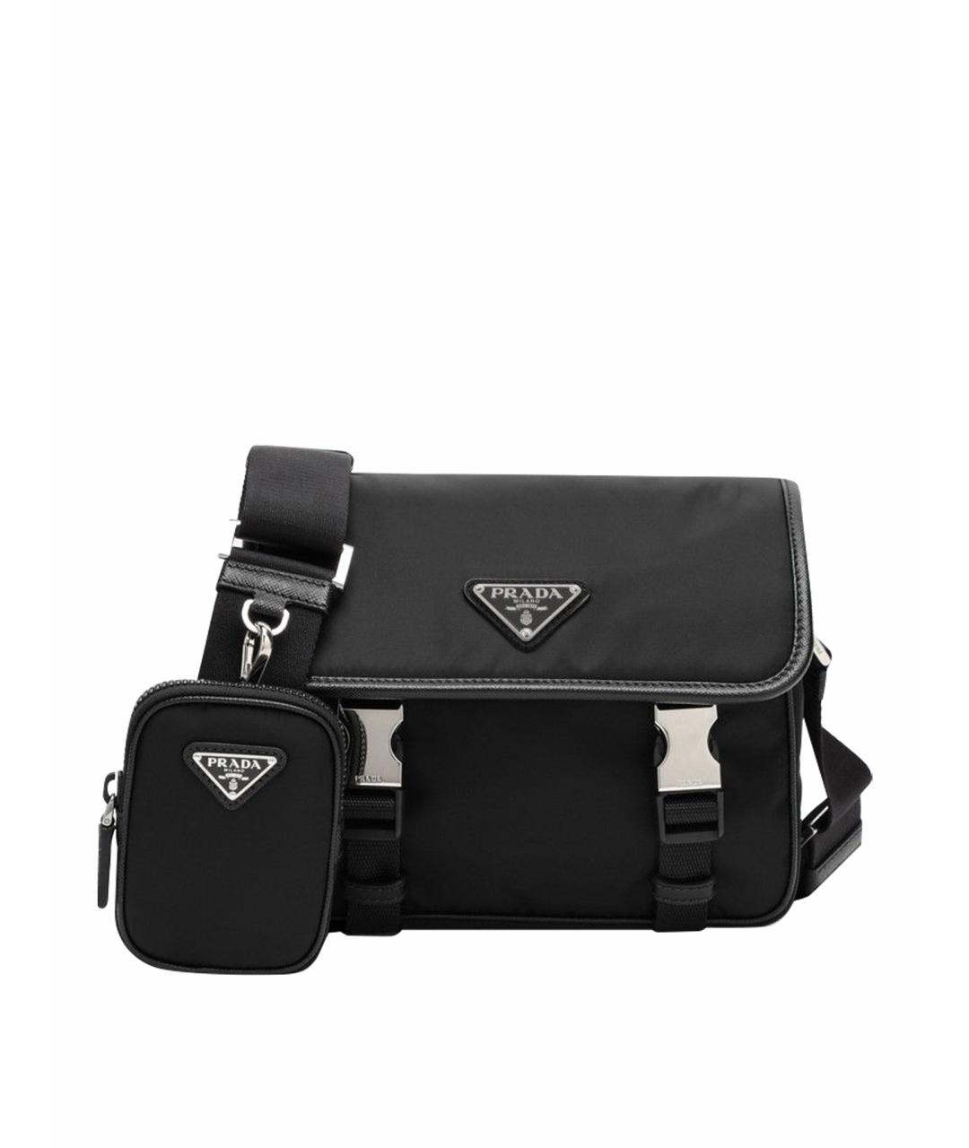 PRADA Черная синтетическая сумка на плечо, фото 1