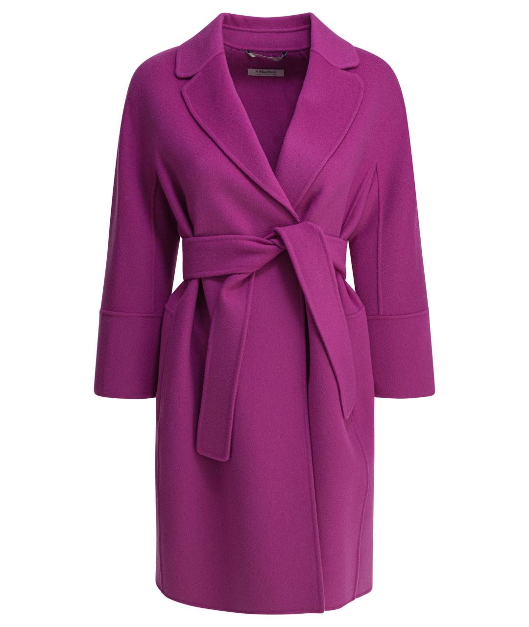'S MAX MARA Фуксия шерстяное пальто, фото 1