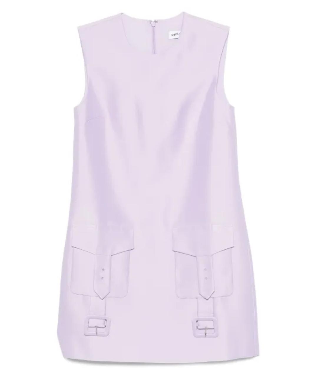 SELF-PORTRAIT Фиолетовое полиэстеровое повседневное платье, фото 1