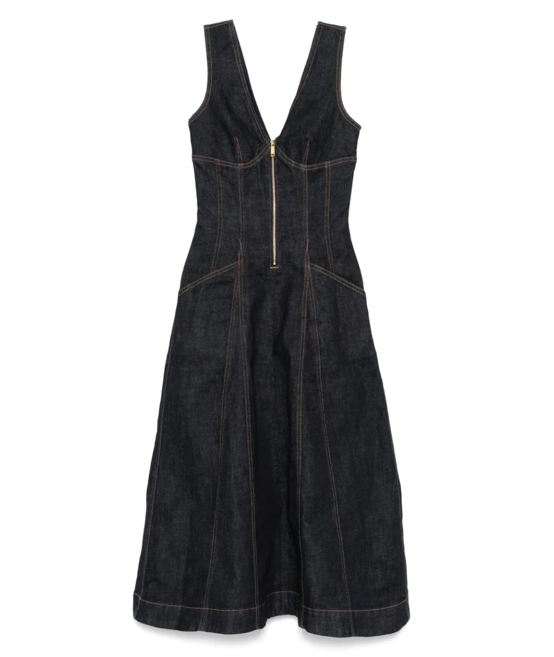 SELF-PORTRAIT Синее хлопковое повседневное платье, фото 1