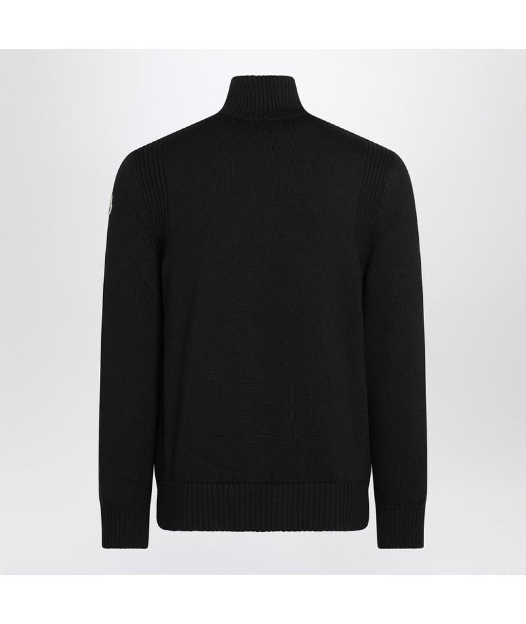 MONCLER Черный шерстяной кардиган, фото 2