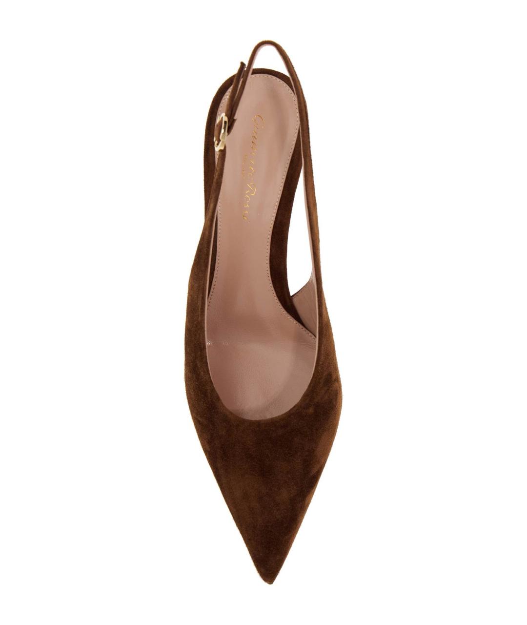 GIANVITO ROSSI Коричневые замшевые туфли, фото 2
