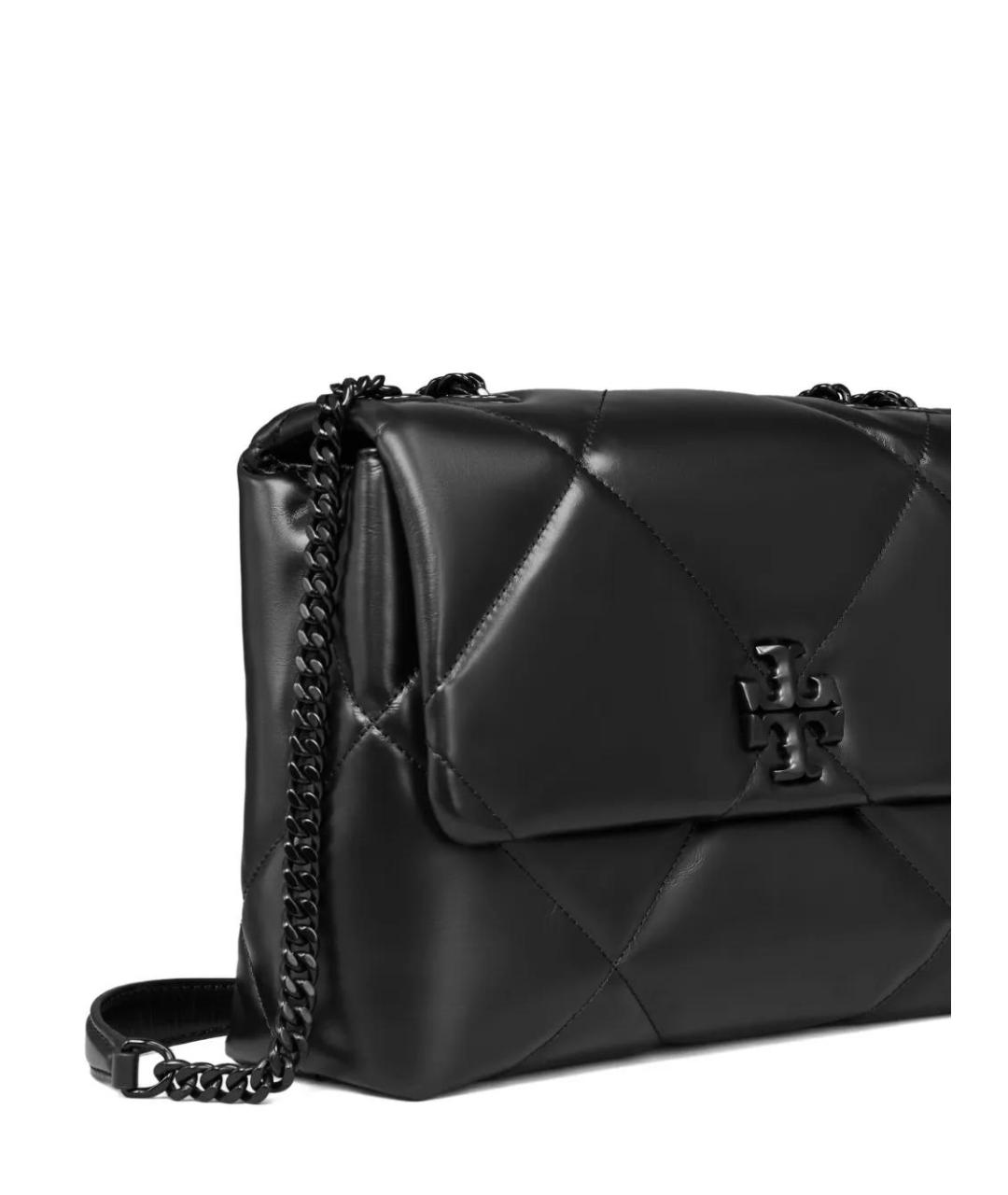 TORY BURCH Черная кожаная сумка через плечо, фото 5