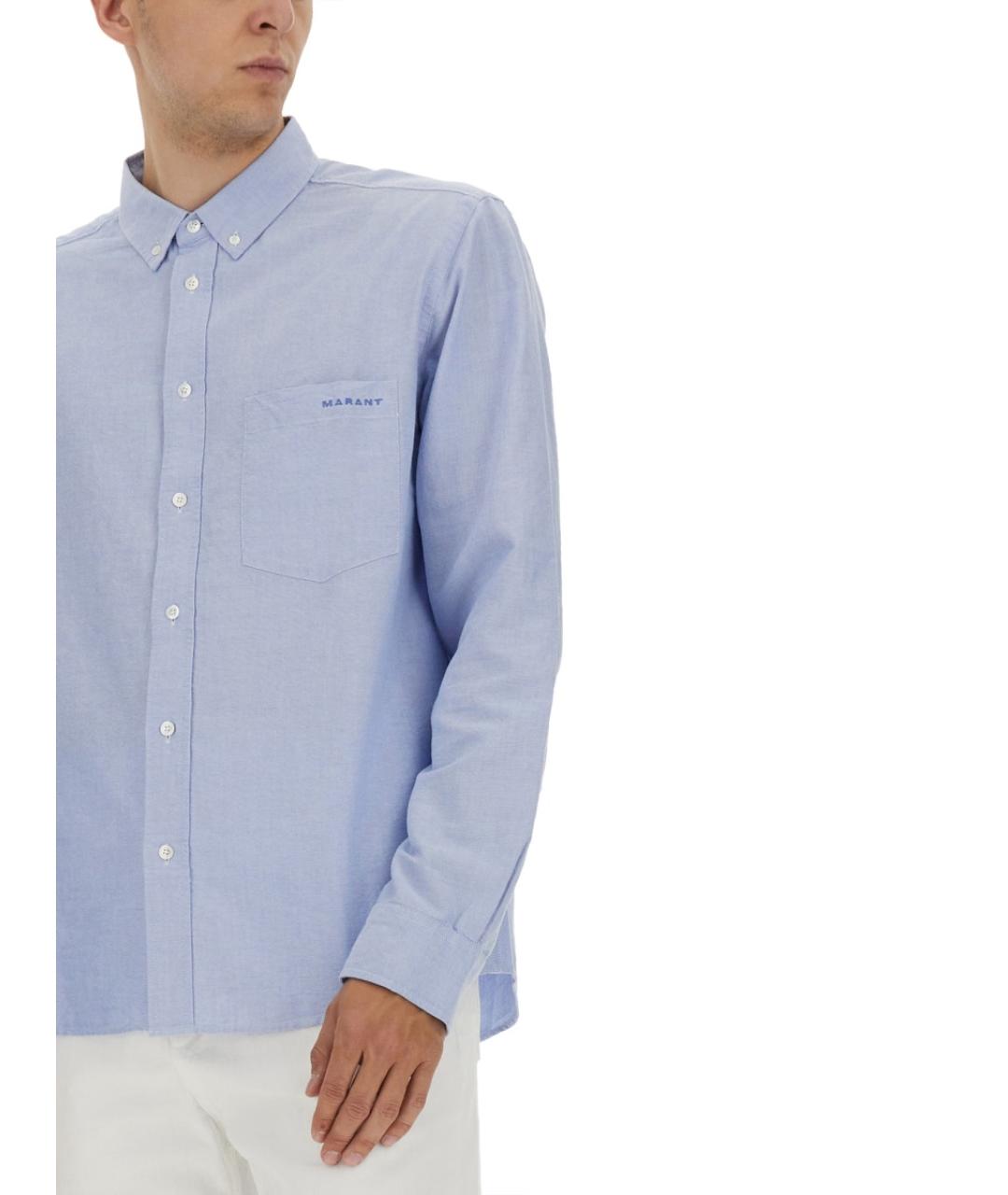 ISABEL MARANT Синяя хлопковая кэжуал рубашка, фото 5