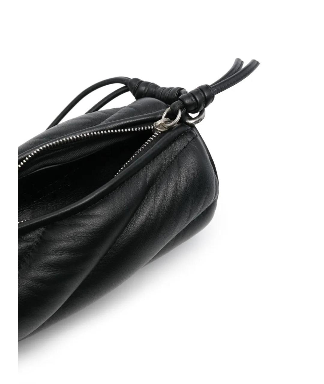 FIORUCCI Черная кожаная сумка через плечо, фото 5