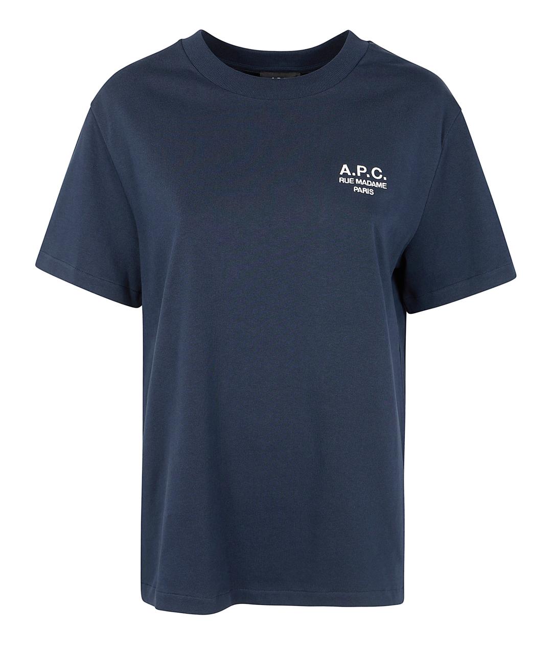 A.P.C. Синяя хлопковая футболка, фото 1