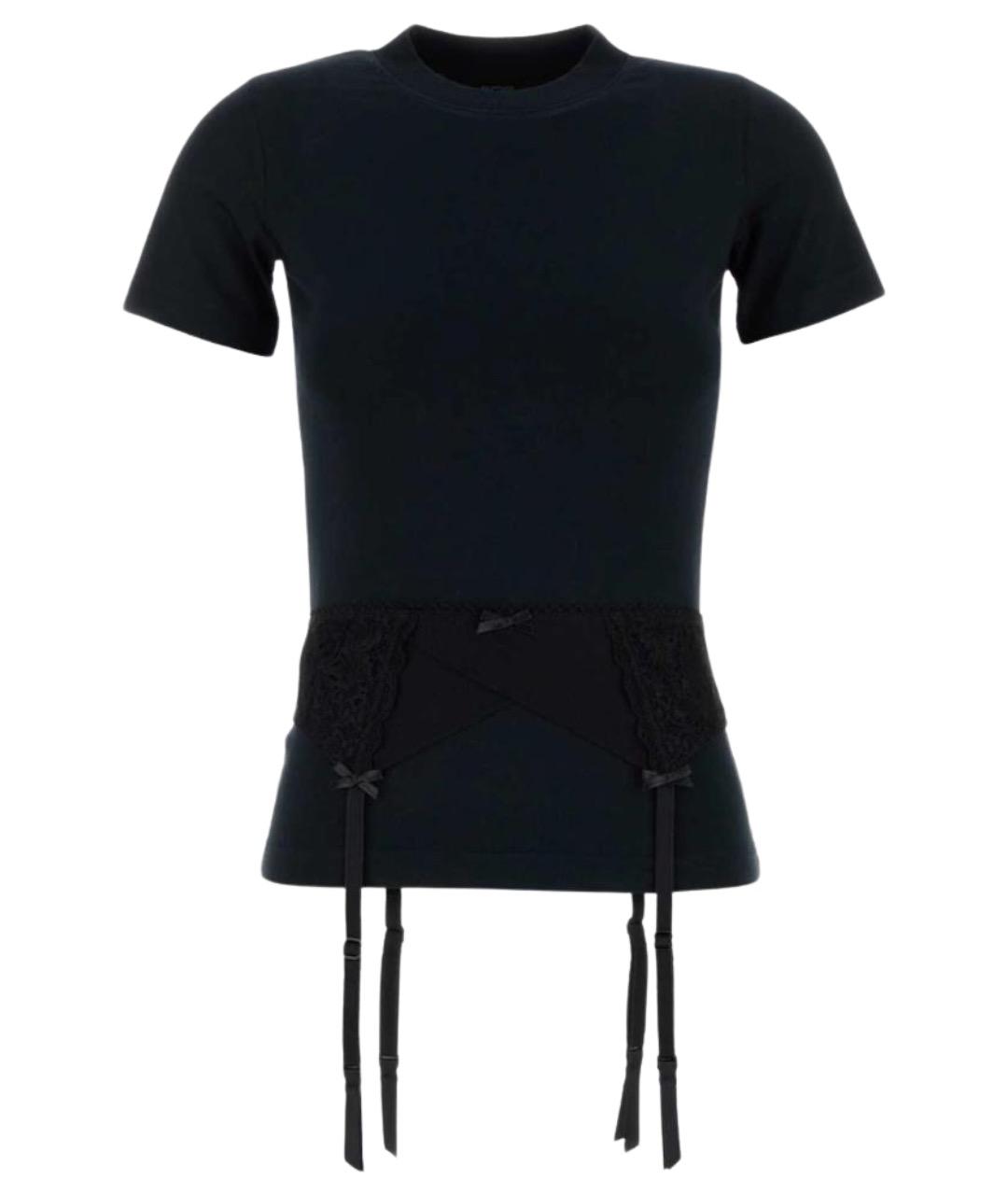 BALENCIAGA Черная хлопковая футболка, фото 1