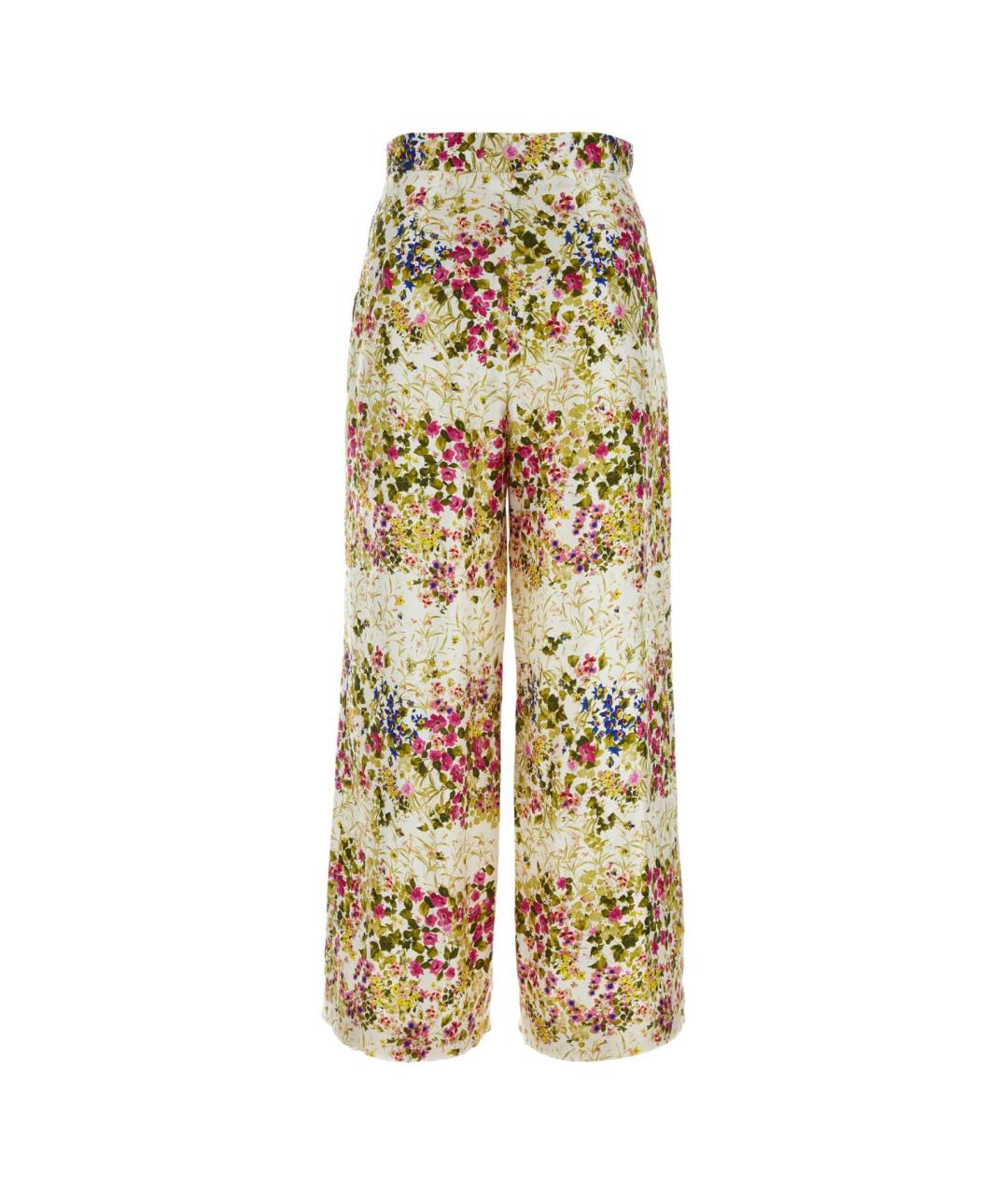 MAX MARA STUDIO Мульти шелковые прямые брюки, фото 2