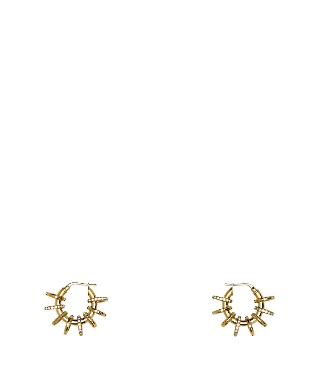 Amina Muaddi Золотые латунные серьги, фото 1