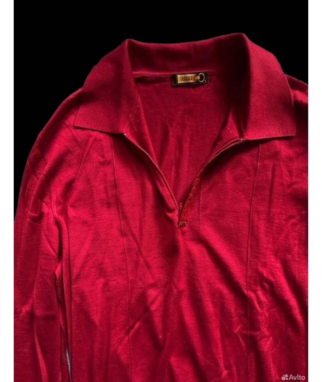 ZILLI Красный кашемировый джемпер / свитер, фото 4